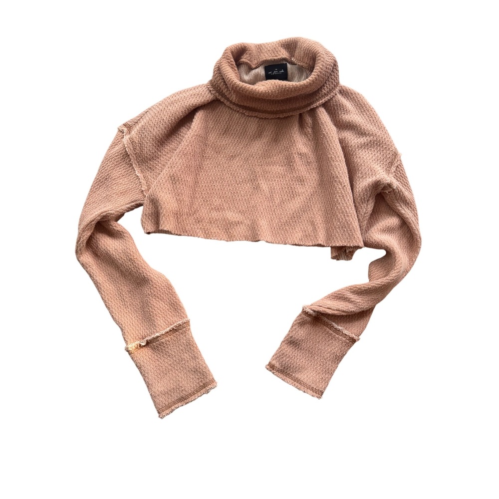 Out From Under Urban Outfitters‎ Cropped Turtleneck Sweater Dusty Rose XS